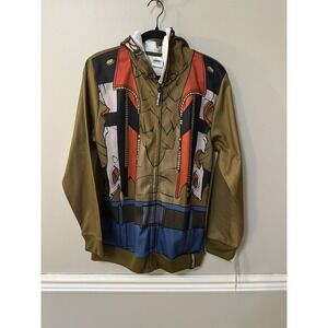 Fortnite Rex Wolf Costume Full Zip Down Hoodie Mesh Face Mask Boys 18/20 NWT